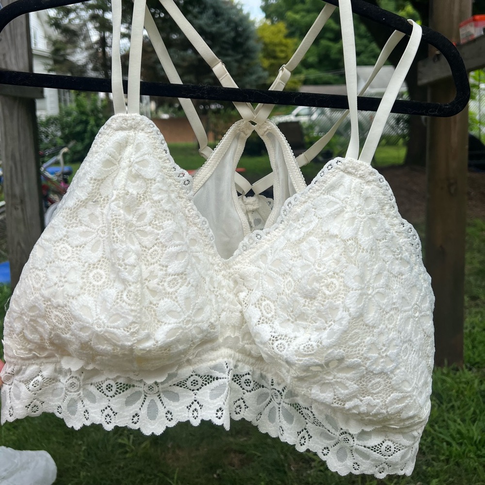 Strappy lace bra